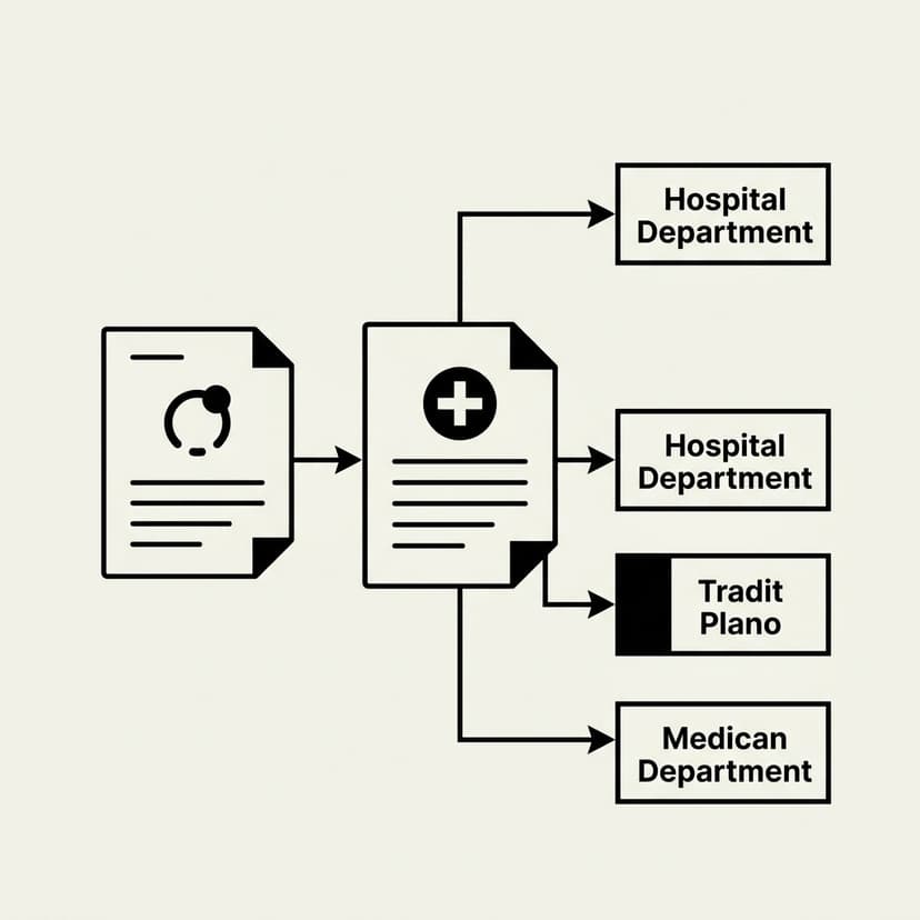 Healthcare workflow illustration